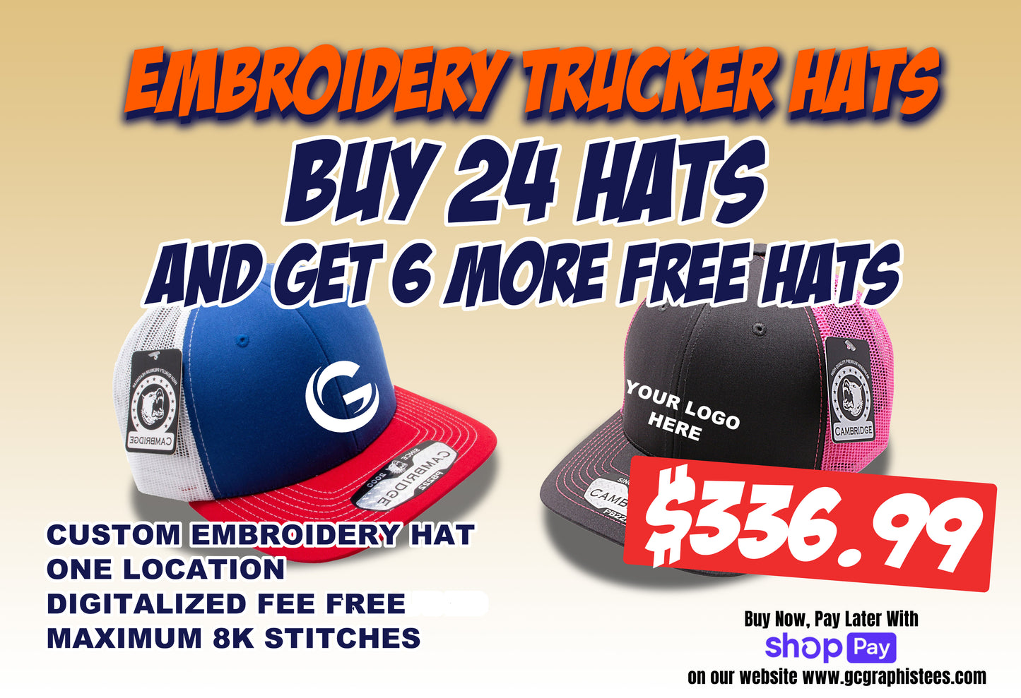 24 Trucker Hats (6 More Free)